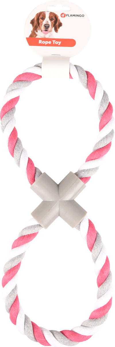 Flamingo Jim Tug rope 8-shape Fuchsia- играчка за кучета 36 см