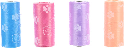 FLAMINGO Poop Bag Basic Paws Mix - хигиенни пликчета, 4 ролки по 15 броя