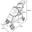 Flamingo Buggy Damio Red - количка за кучета 76 / 45 / 90.5 см