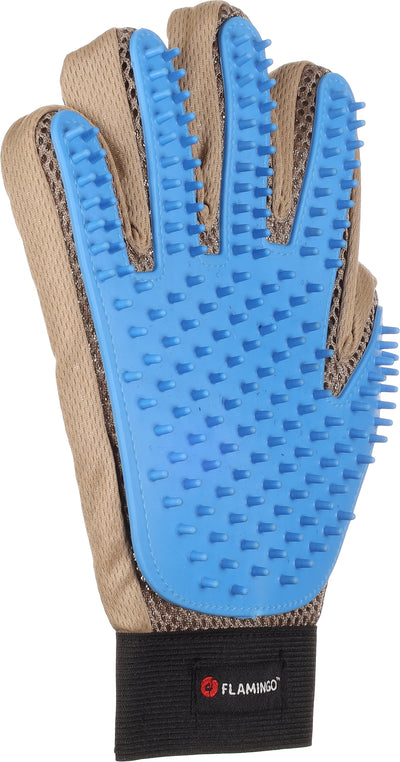 Flamingo Grooming glove Mandy Blue & Black - ръкавица за раресване на късокосмести кучета