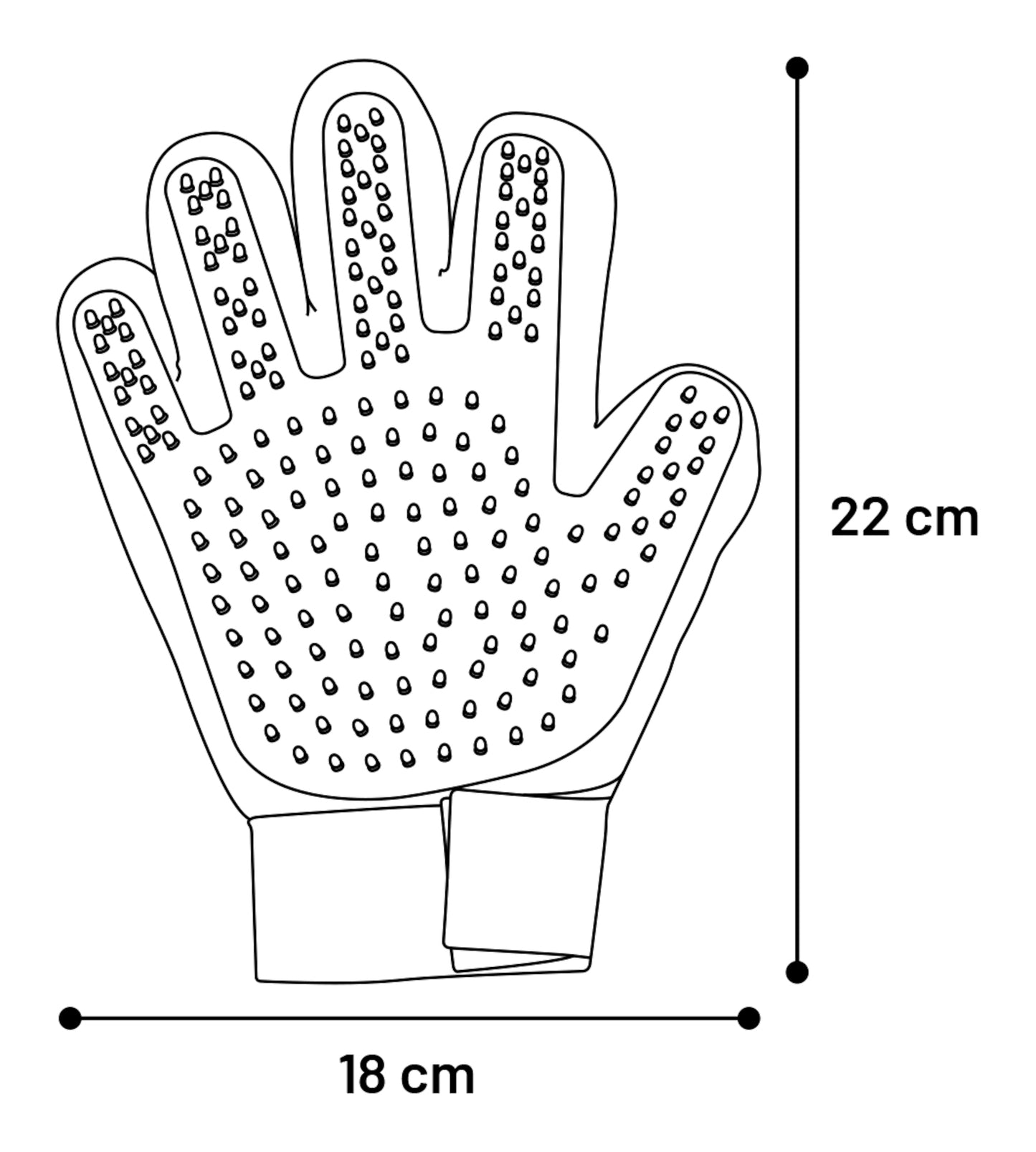 Flamingo Grooming glove Mandy Blue & Black - ръкавица за раресване на късокосмести кучета