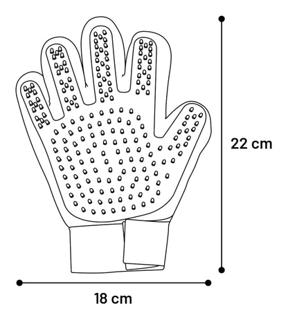 Flamingo Grooming glove Mandy Blue & Black - ръкавица за раресване на късокосмести кучета