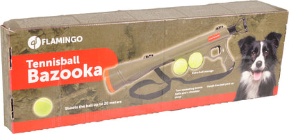 Flamingo Toy Wissam Bazooka With Ball Khaki -автоматично изхвърляне на тенис топка над 20 метра