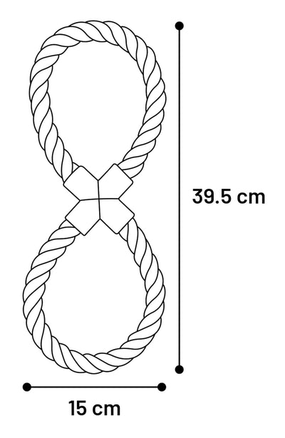 Flamingo Toy Jim Tug rope 8-shape - играчка за кучета 39,5 см, зелен