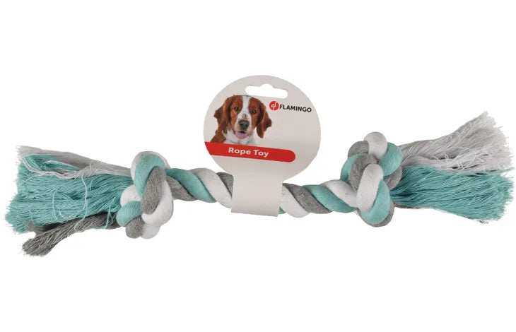 Flamingo Jim Cord With 2 Knots Mint Green - играчка въже 22 см. / зелен /