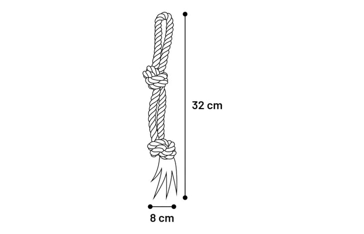 Flamingo Toy Jim Tug rope with 2 knots Mint green 52 см. / зелен /