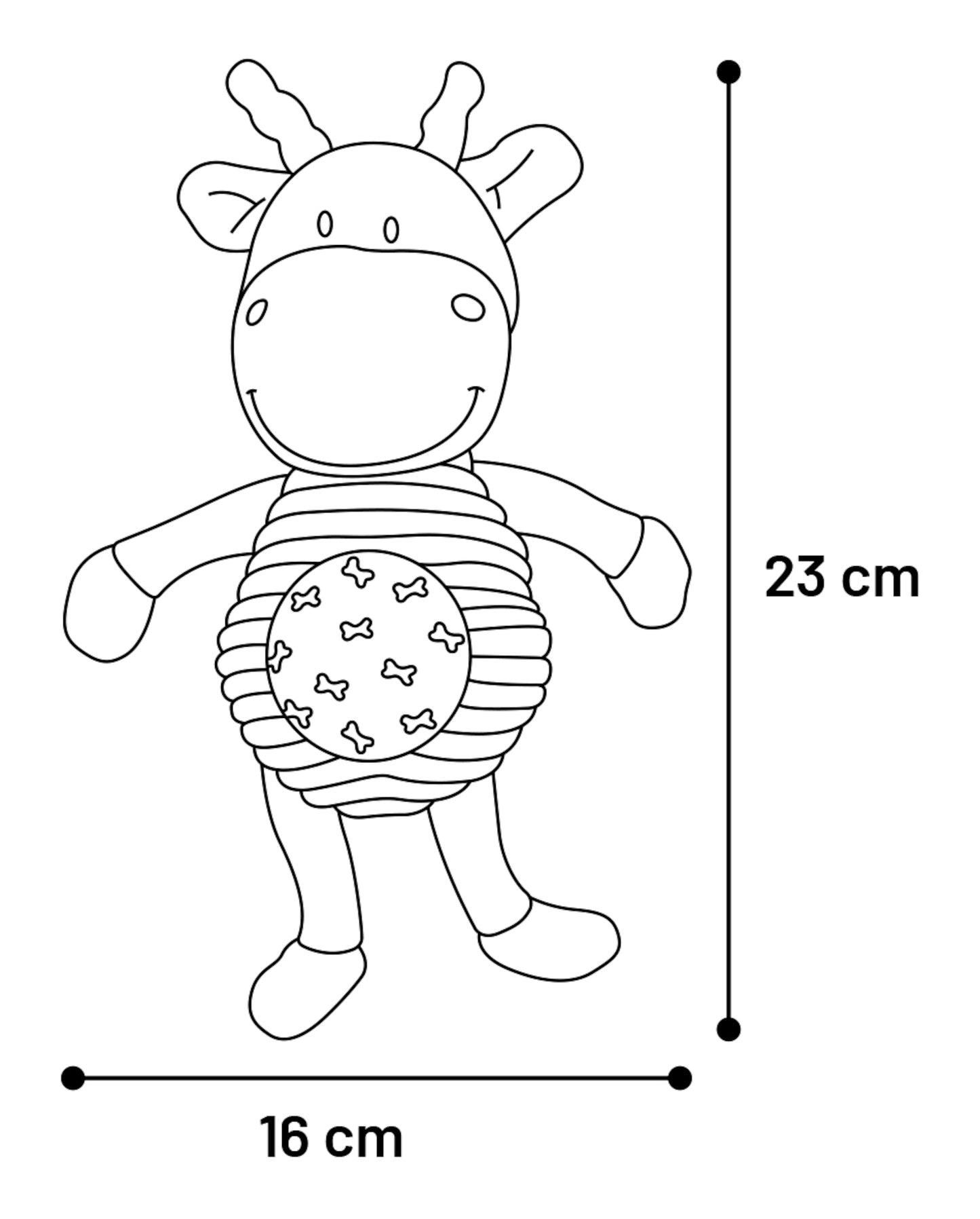 Flamingo Toy Polly Deer - плюшена играчка 16 / 23 см