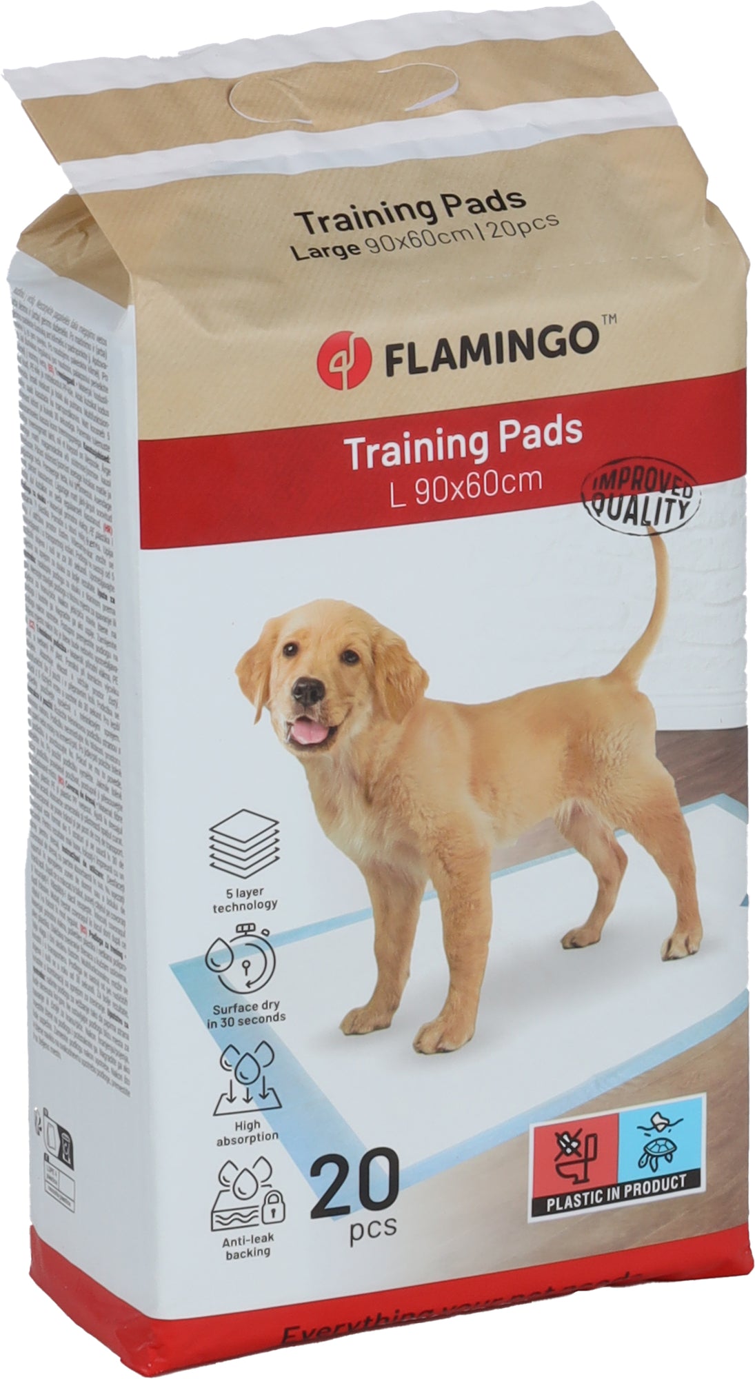 Flamingo Training Pads White L - хигиенни подложки за кучета  90 / 60 см