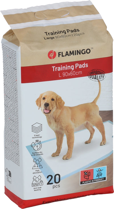 Flamingo Training Pads White L - хигиенни подложки за кучета  90 / 60 см, 50 бр