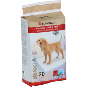 Flamingo Training Pads L - хигиенни подложки за кучета с аромат на лавандула 90 x 60 см, 20 бр