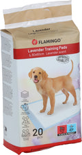 Flamingo Training Pads L - хигиенни подложки за кучета с аромат на лавандула 90 x 60 см, 20 бр