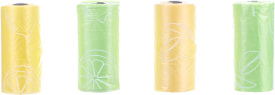 FLAMINGO Poop Bag Basic Lemon Yellow - хигиенни пликчета с аромат на лимон, 4 ролки по 15 броя