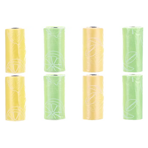 Flamingo Poop Bag Basic Lemon Yellow - хигиенни пликчета с аромат на лимон, 8 ролки по 15 броя
