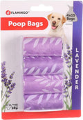 FLAMINGO Poop Bag Basic With Lavender - хигиенни пликчета с аромат на лавандула, 4 ролки по 15 броя