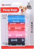 Flamingo Poop Bags Basic - хигиенни пликчета 8 ролки по 15 пликчета