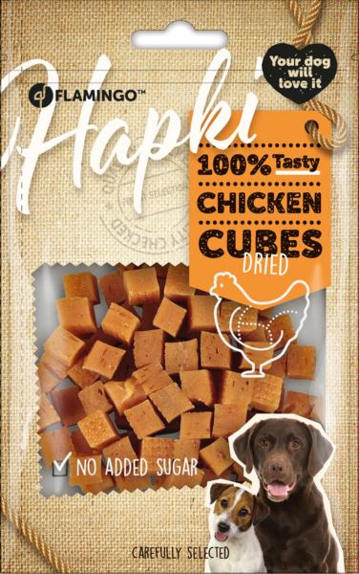Flamingo Hapki Chicken Cubes - лакомство за куче с пилешко месо 85 гр
