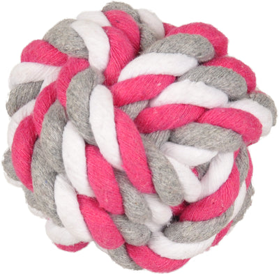 Flamingo Jim Knotted Ball - въжена топка за игра, розова