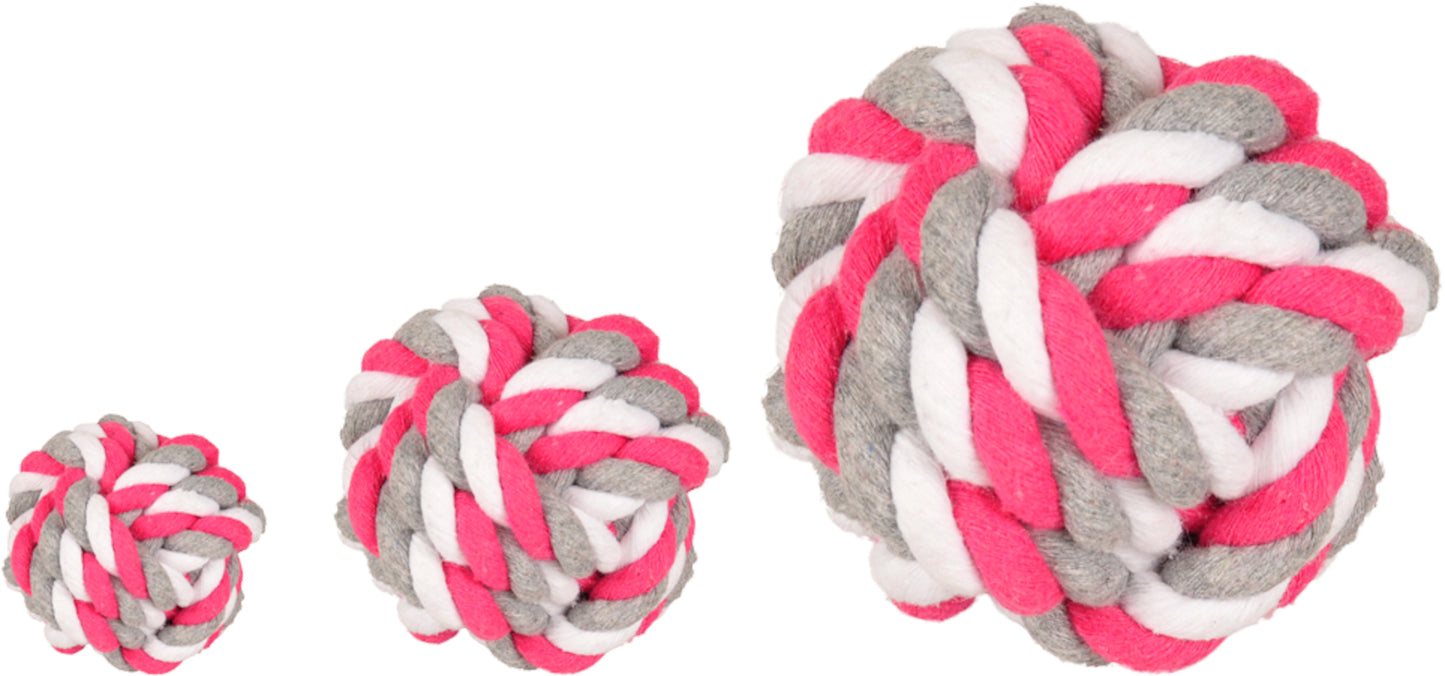 Flamingo Jim Knotted Ball - въжена топка за игра, розова