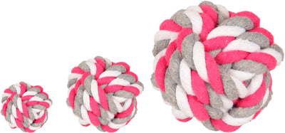 Flamingo Jim Knotted Ball - въжена топка за игра, розова