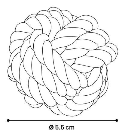 Flamingo Jim Knotted Ball - въжена топка за игра, розова