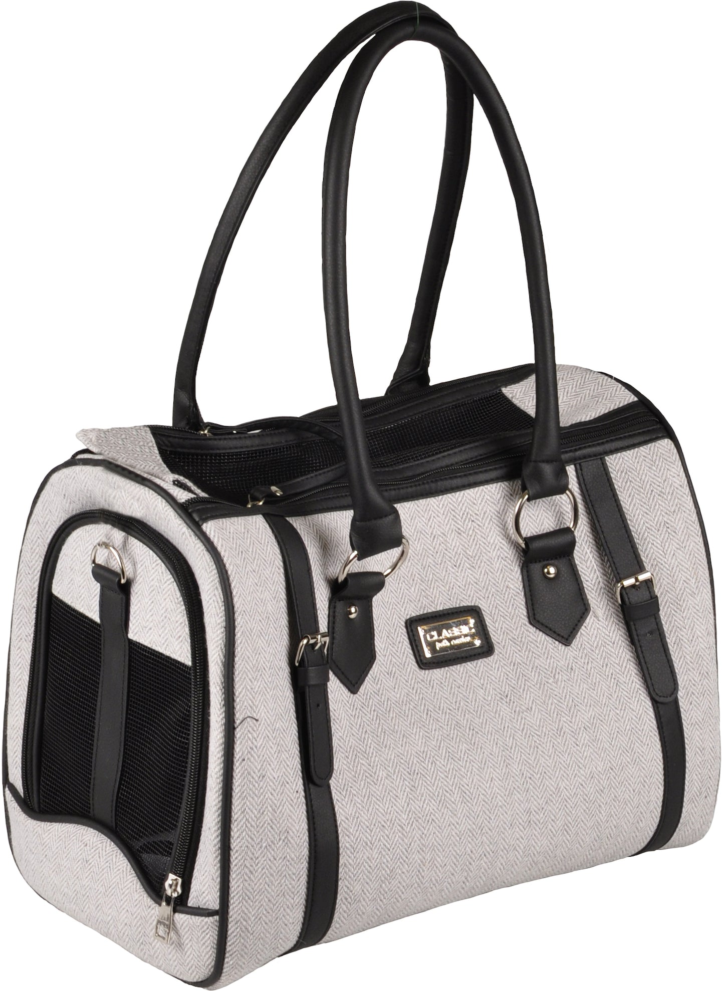 Flamingo Carryng Bag Tatjana Light Grey - чанта от плат за кучета, светлосив 37 / 24 / 31 см