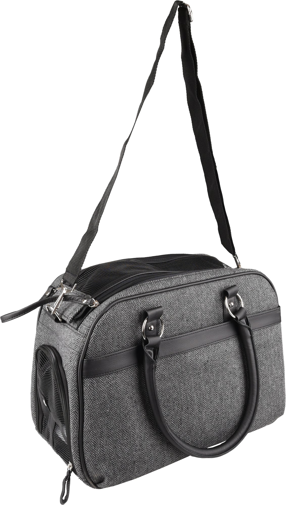 Flamingo Carrying Bag Justine Dark grey - чанта от плат за кучета, тъмносив 44 / 23 / 32 см