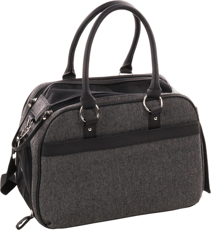 Flamingo Carrying Bag Justine Dark grey - чанта от плат за кучета, тъмносив 44 / 23 / 32 см
