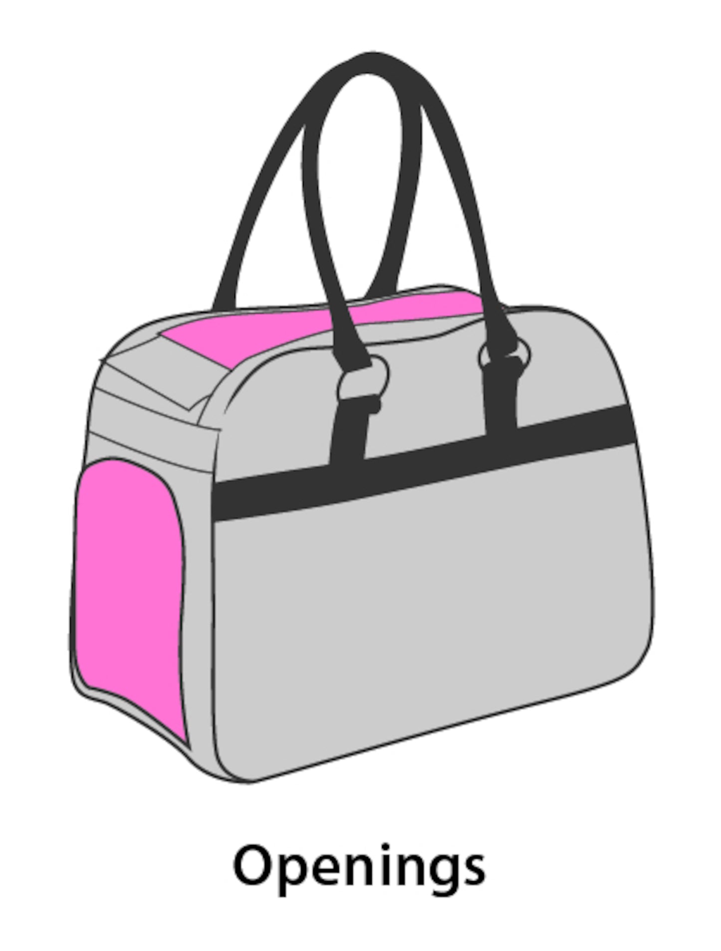 Flamingo Carrying Bag Justine Dark grey - чанта от плат за кучета, тъмносив 44 / 23 / 32 см