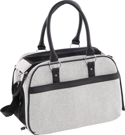 Flamingo Carrying Bag Justine Light Grey - чанта от плат за кучета, светлосив 44 / 23 / 32 см