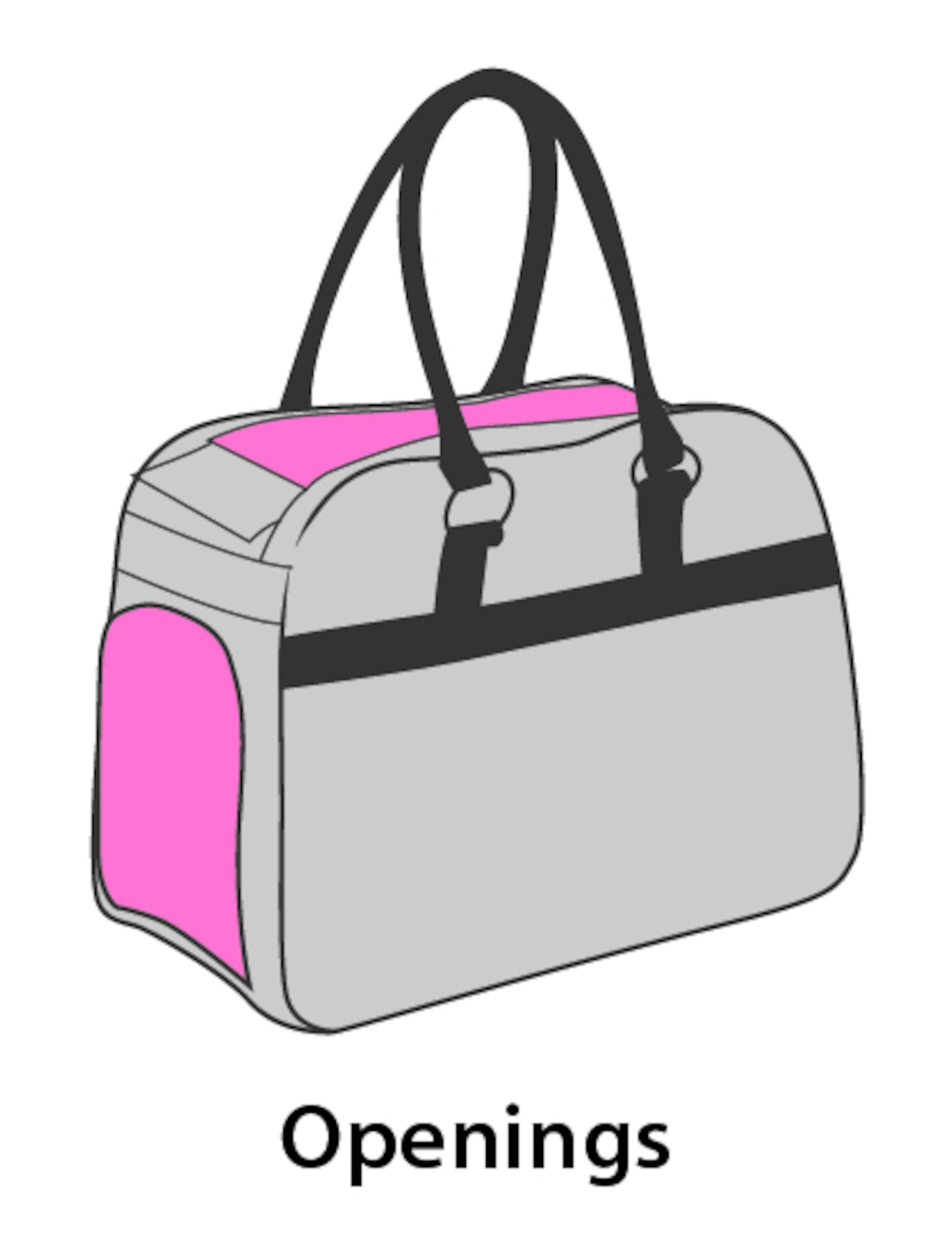 Flamingo Carrying Bag Justine Light Grey - чанта от плат за кучета, светлосив 44 / 23 / 32 см