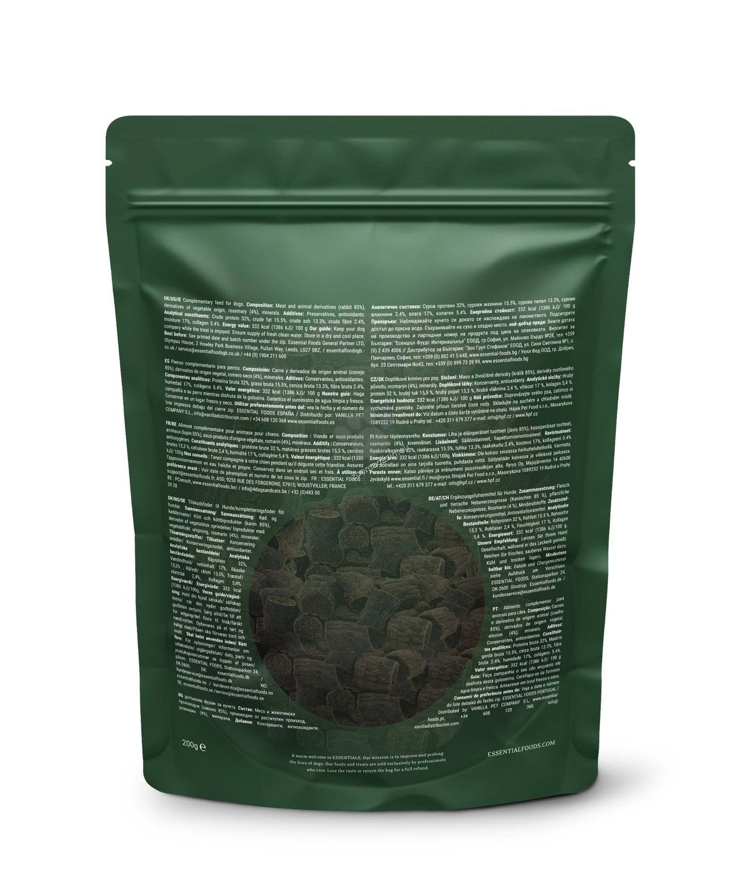 РАЗПРОДАЖБА Essential Rabbit and Rosemary Sensations -лакомство за куче със заешко месо и розмарин 200 гр