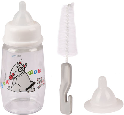Flamingo Feeding Set Akela - комплект бутилка с биберон и четка 140 мл