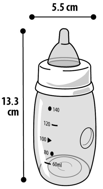 Flamingo Feeding Set Akela - комплект бутилка с биберон и четка 140 мл