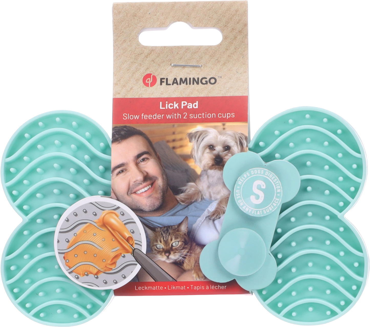 Flamingo Lick Pad Yummee - подложка за хранене 15 см