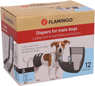 Flamingo Diaper Male Dipy S - хигиенни гащи за мъжки кучета 30 - 46 см