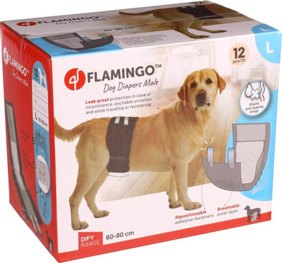 Flamingo Diaper Male Dipy - хигиенни гащи за мъжки кучета
