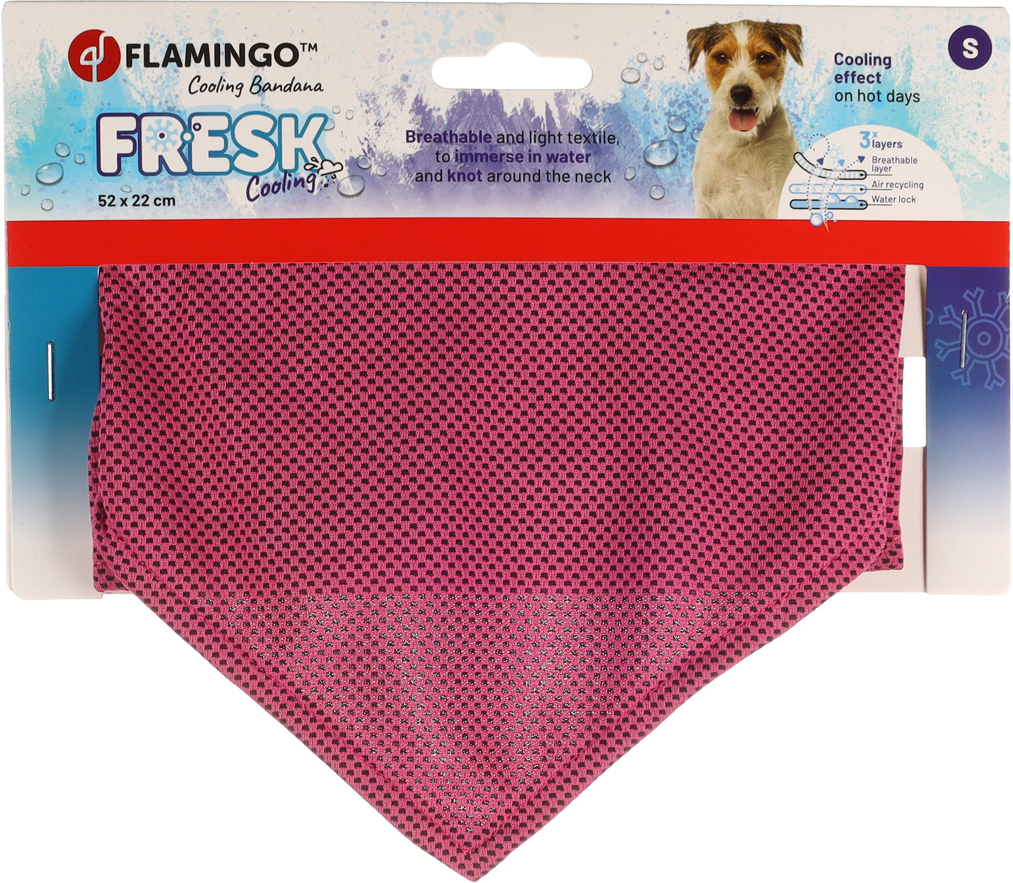 Flamingo Fresk Inou S - охлаждаща бандана за куче 52 / 22 см.