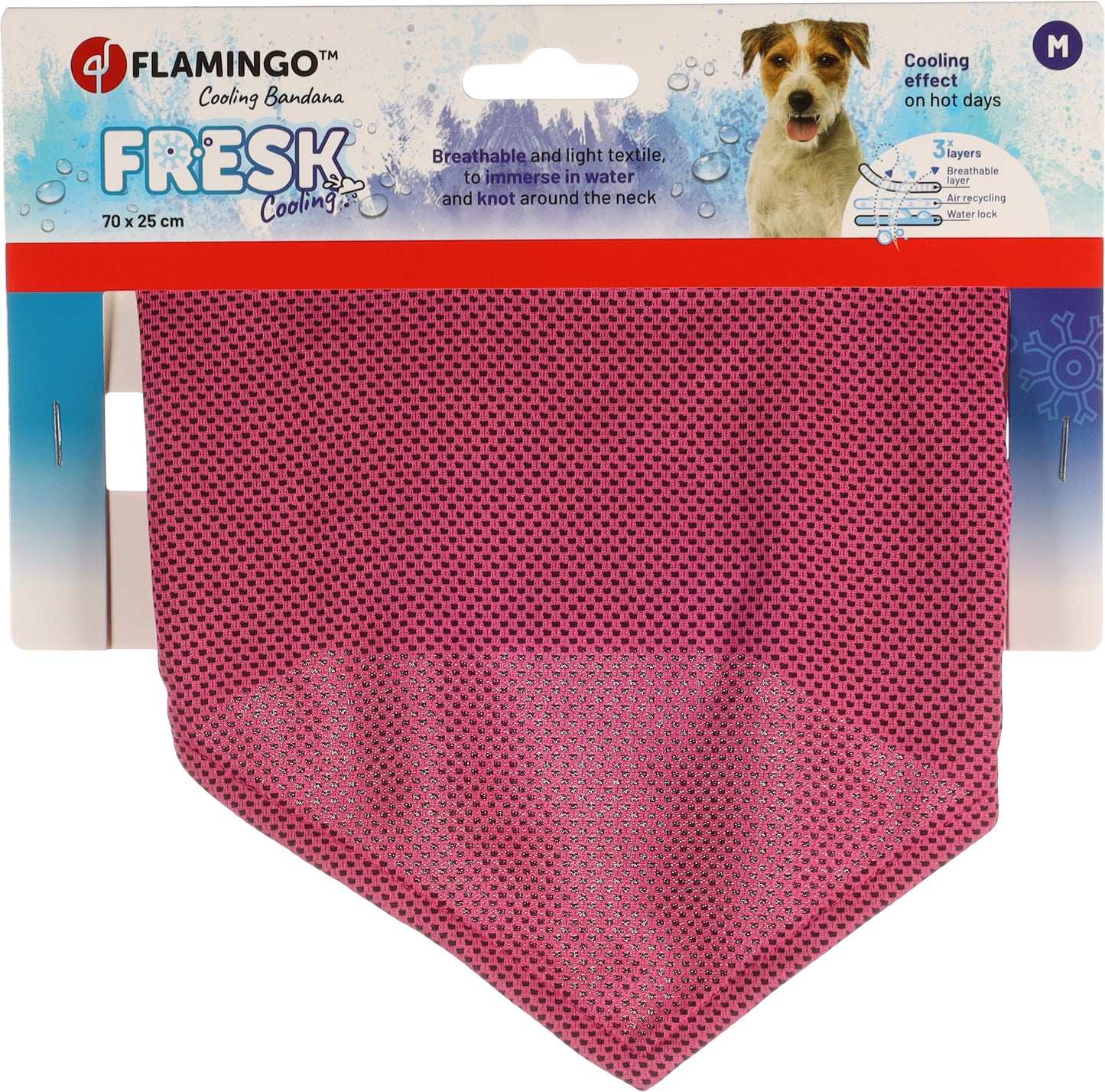Flamingo Fresk Inou M - охлаждаща бандана за куче 70 / 25 см.