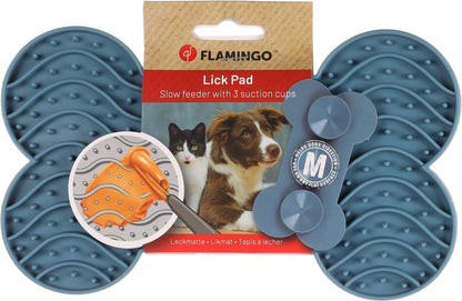 Flamingo Lick Pad Yummee Petrol - подложка за хранене 21,8 см