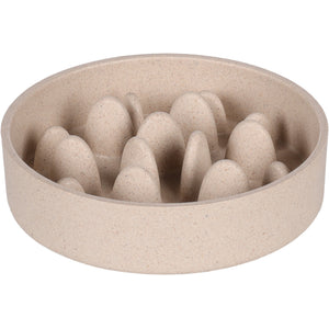 Flamingo Slow Feeder Greni Round Beige - купа за бавно хранене 790 мл, бежов