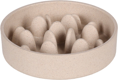Flamingo Slow Feeder Greni Round Beige - купа за бавно хранене 790 мл, бежов
