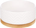 Flamingo Feeding and Drinking Bowl Round - ceramic food and water bowl 990 ml