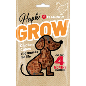 Flamingo Hapki Grow Cubes with Chicken - лакомство за куче с пилешко месо 85 гр