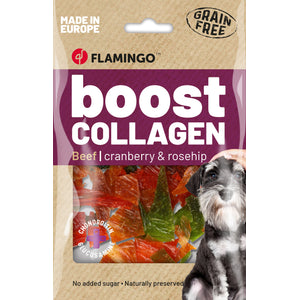 Flamingo Snacks Boost Chips with Beef and Collagen - лакомство за куче с говеждо и колаген 60 гр