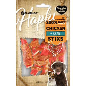Flamingo Hapki Stick with Crab and Chicken - лакомство за куче с раци и пилешко месо 85 гр