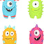 Flamingo Toy Bibber Monster - играчка за куче 9 см, различни цветове