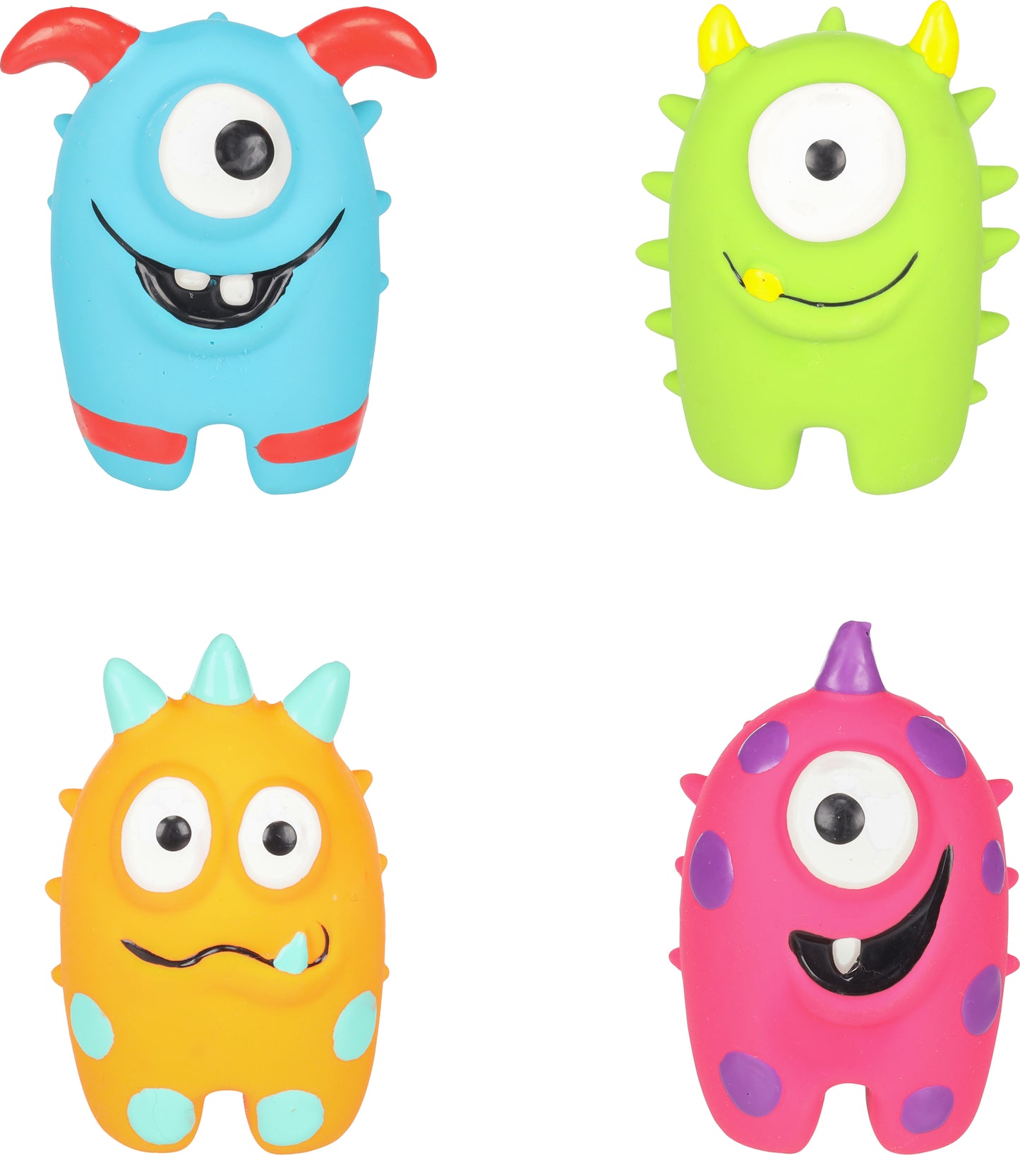 Flamingo Toy Bibber Monster - играчка за куче 9 см, различни цветове