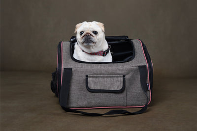 Flamingo Car Seat Puppy Xenophon Taupe - чанта от плат за кучета 44 / 37.5 / 29.5 см