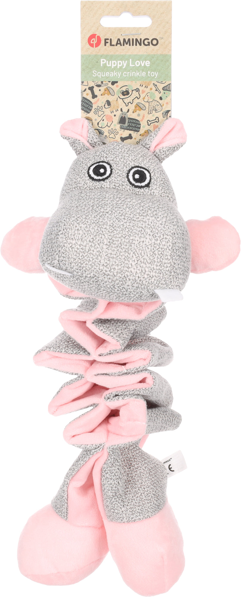 Flamingo Toy Puppy Filsy Hippopotamus - играчка за куче 34 / 18 см