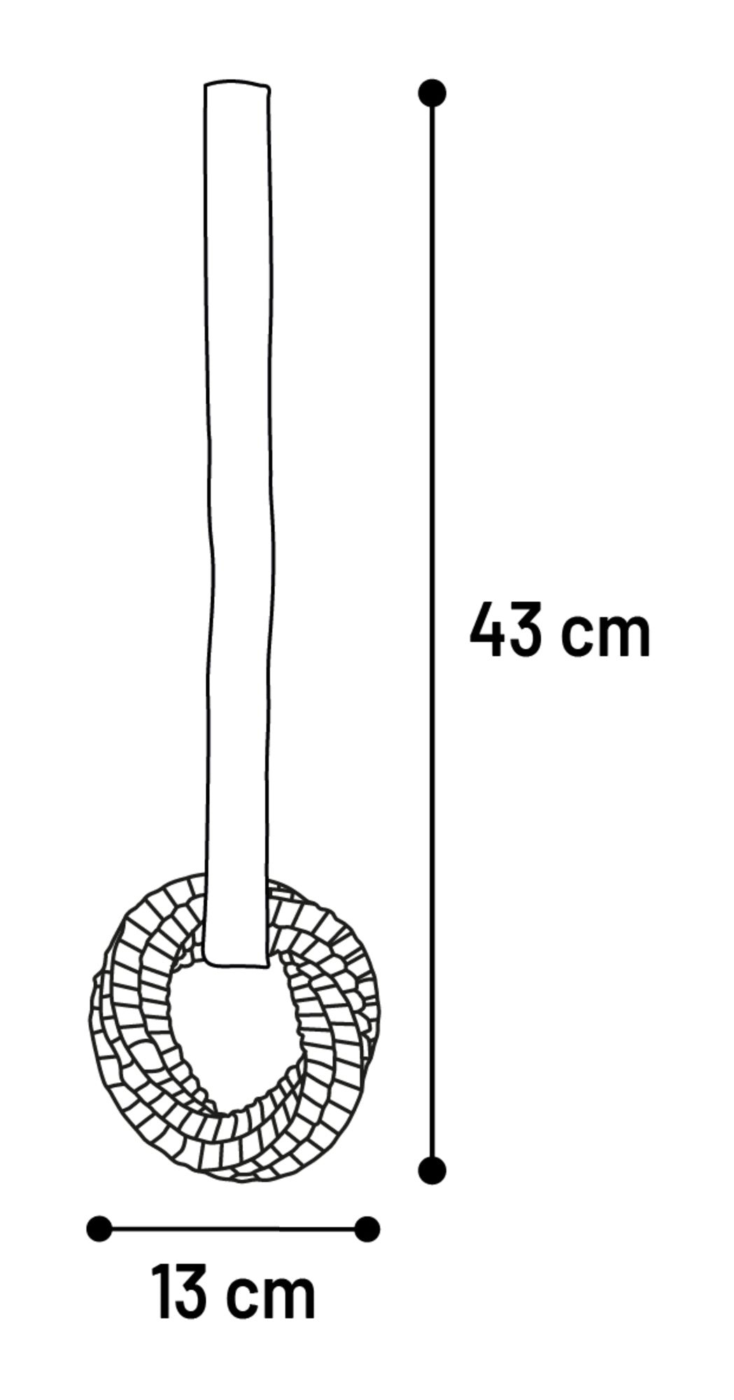 Flamingo DT Glowa Pull Rope and Ring Blue/Yellow S - светеща играчка за куче с въже и ринг 43 / 13 / 3 см